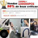 torneira cozinha parede preta flexível Duplo Jato Cone 1/4 de Volta