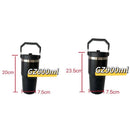 Garrafa de Água Térmica 600ML/900ML de Academia inoxidável com Alça Flip