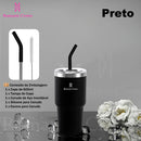 ROMANTIC CROWN Copo Térmico Portátil 1200ml/600ml com Tampa e Canudo Garrafa Térmica Inoxidável À prova de vazamentos