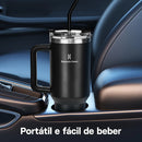 ROMANTIC CROWN Copo Térmico Inox Portátil 1200ml/600ml com Tampa e Canudo Garrafa Térmica Inoxidável